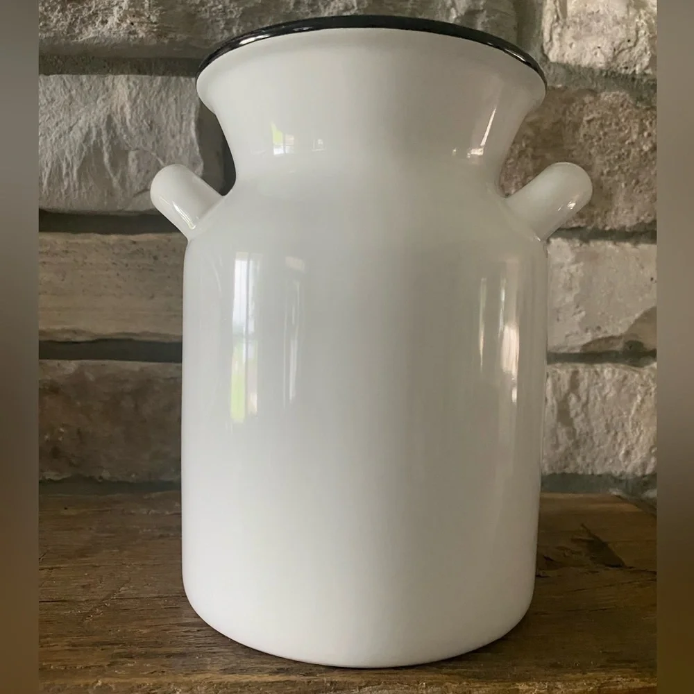 New! Food Network Utensil Crock‎ Farmhouse Black & White